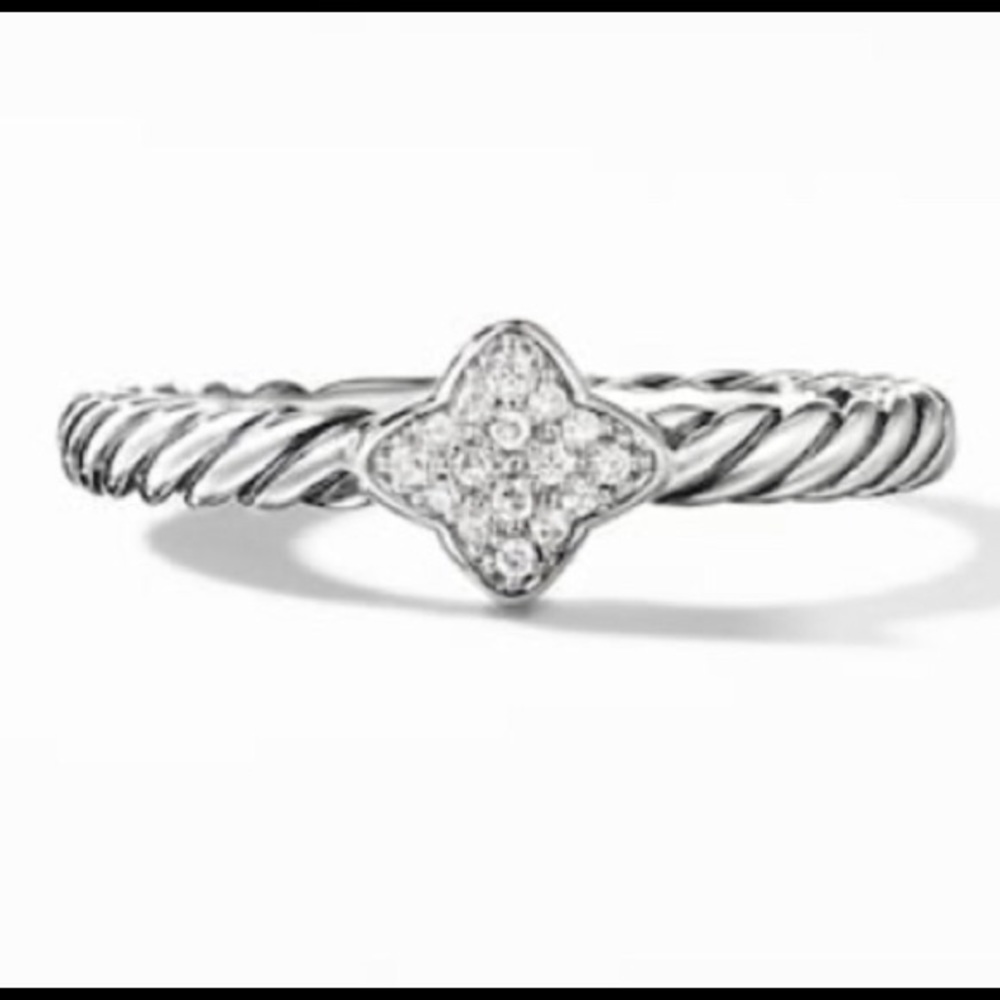 David Yurman Quatrefoil Ring with Diamonds